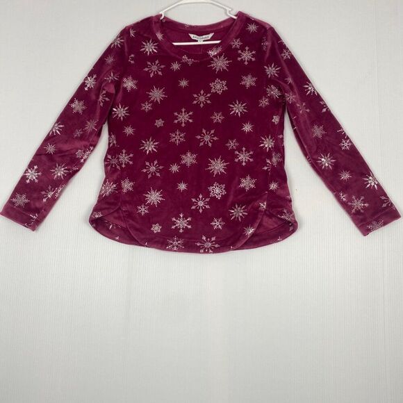 Emily Daniels Woman Snowflake Long Sleeved T Shirt Purple Small Sweatshirt new - Picture 15 of 16